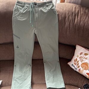 GNARA Go There - Women's Juneau Jade  Green Pee-Zipper Hiking Pants - SZ 10 NEW